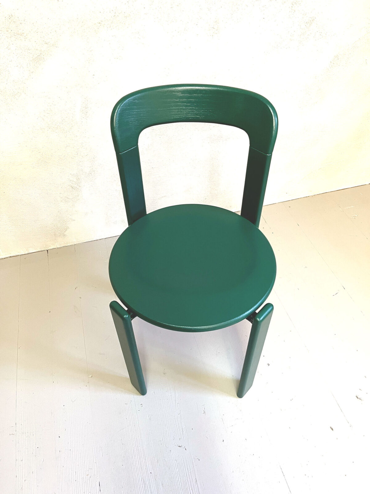 Dietiker Stuhl Modell 3300 von Bruno Rey in Moosgrün
