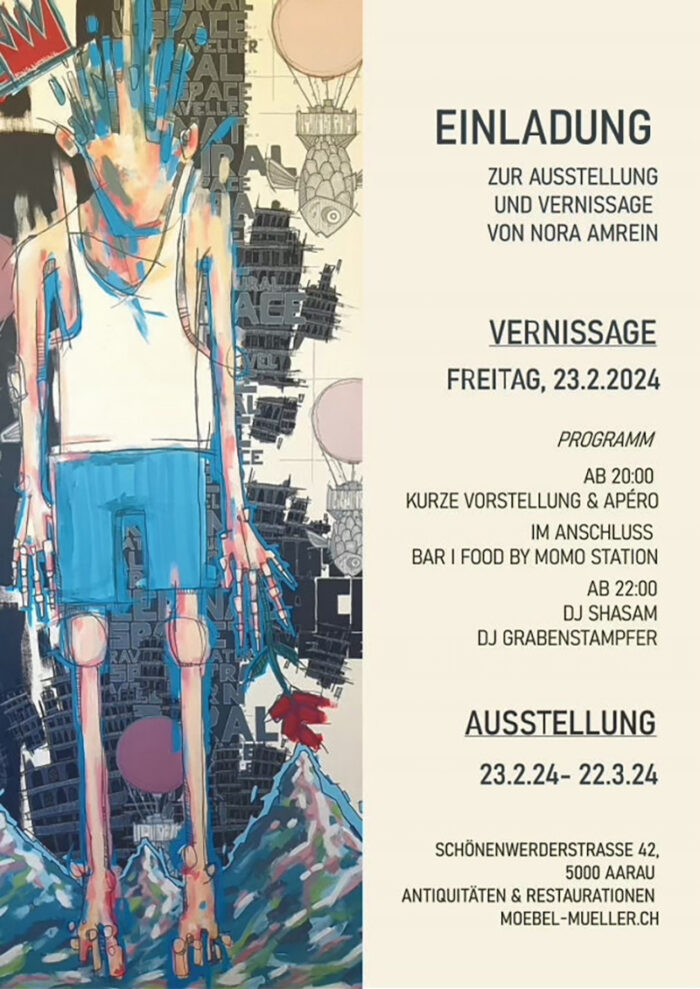 Vernissage: Ausstellung von Nora Amrein bei Möbel Müller